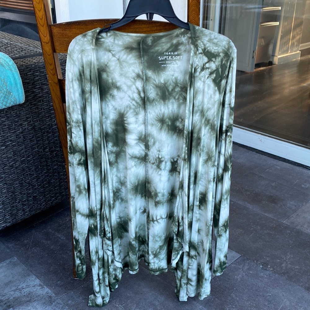 Green tie dyed kimomo
